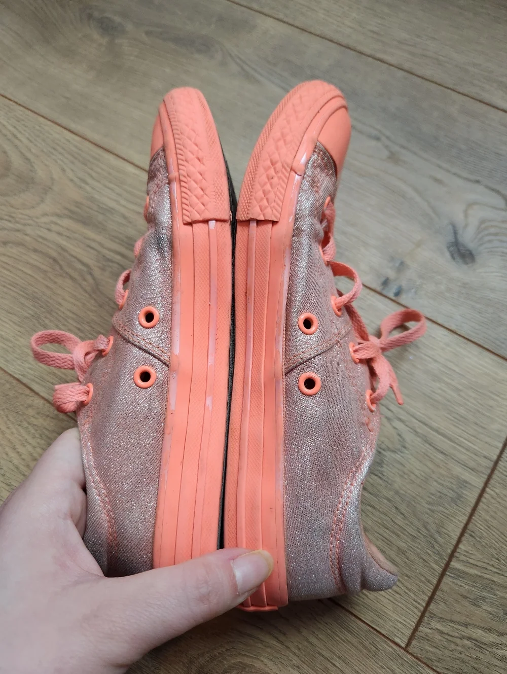 Size 3 Girls Neon Converse Sneakers